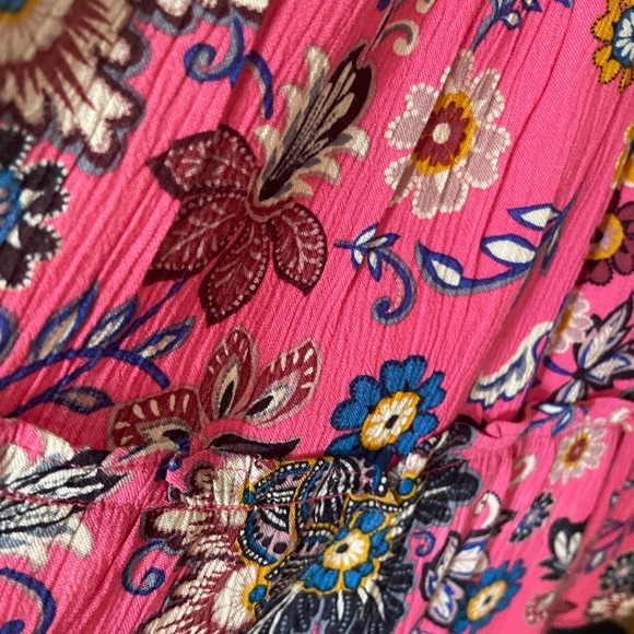 LOFT EXTRA SMALL PETITE BRIGHT PINK SUMMER DRESS SHORT NEVER WORN - Picture 14 of 16